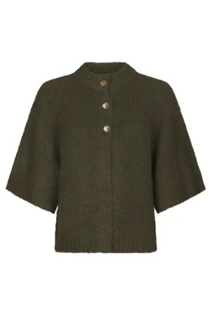 Neo Noir Benuta Fluffy Cardigan - Army