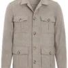 Oscar Jacobson Safari Shirt jacket - Brick Beige