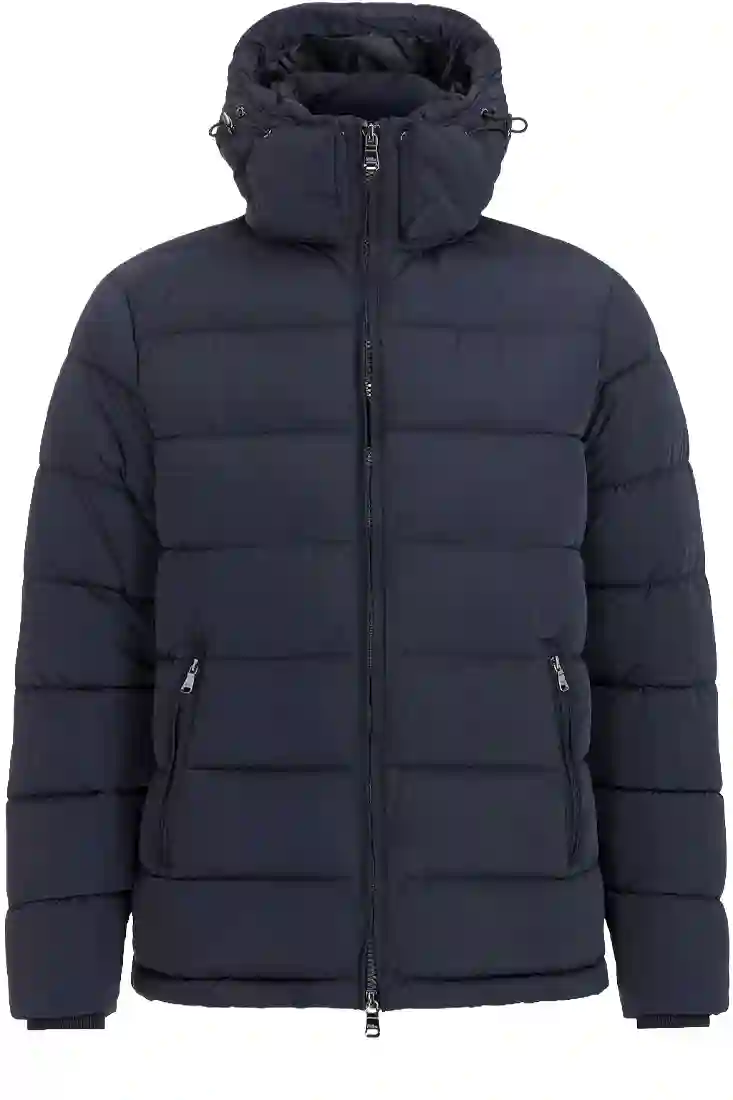 Oscar Jacobson Hooded Puffer Jacket - Navy