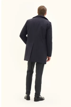 Alternative view of Oscar Jacobson Zipped Padded Car Coat - Navy
