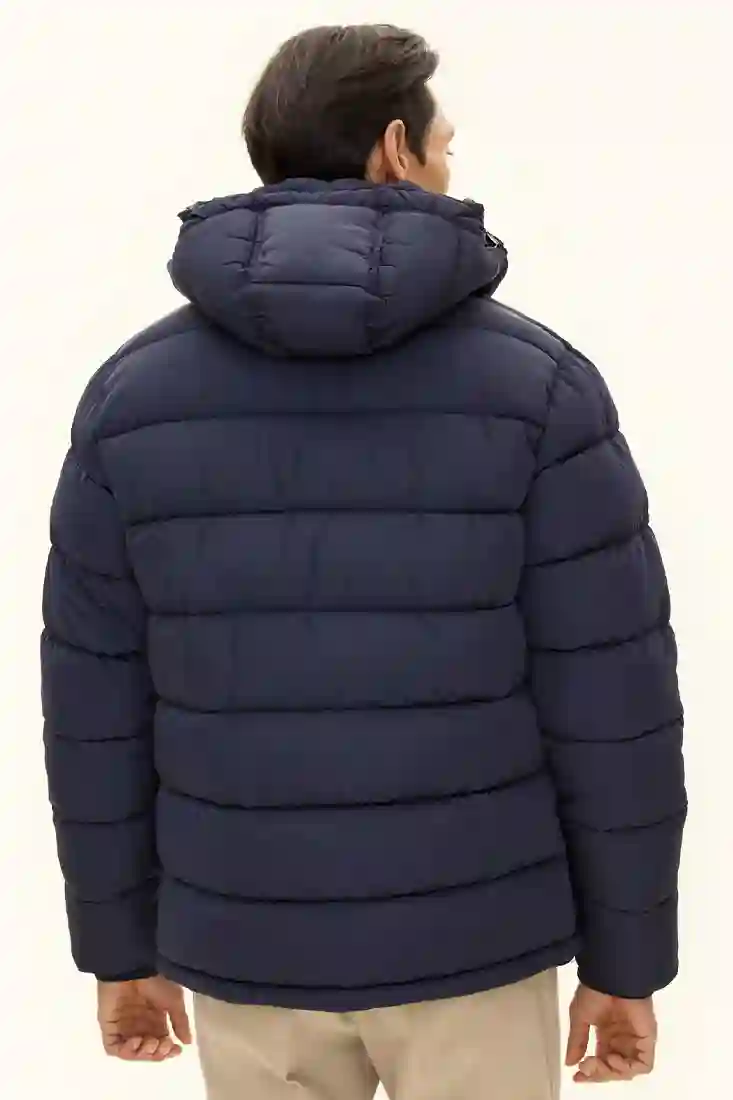 Oscar Jacobson Hooded Puffer Jacket - Navy - Bild 3