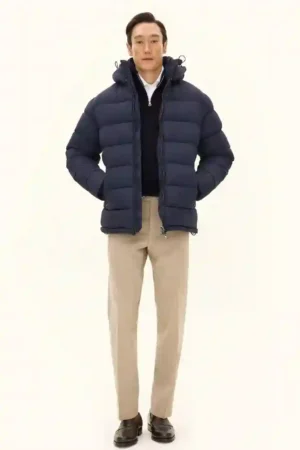 Alternative view of Oscar Jacobson Hooded Puffer Jacket - Navy