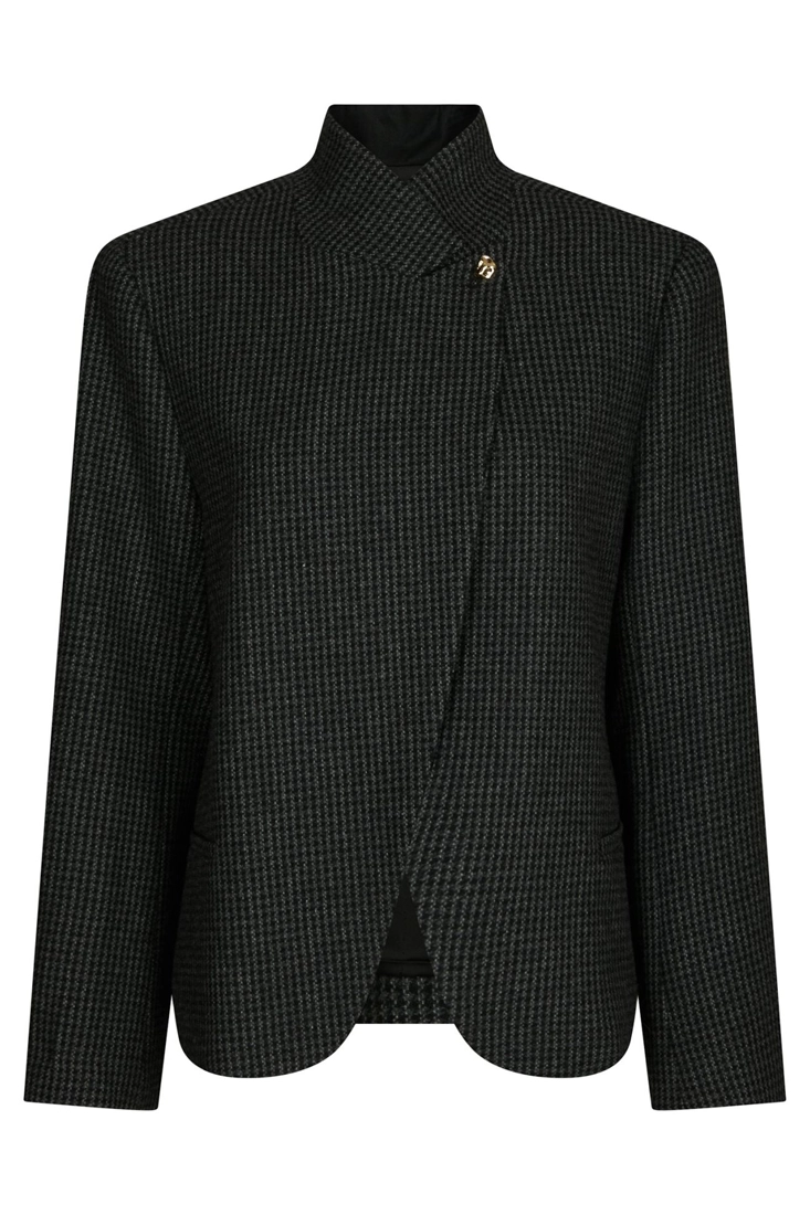 Neo Noir Paria Check Blazer - Dark Grey
