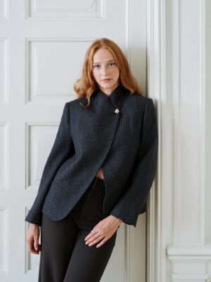 Alternative view of Neo Noir Paria Check Blazer - Dark Grey