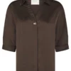 Neo Noir Carm Heavy Sateen Shirt - Dark Brown
