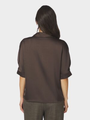 Neo Noir Carm Heavy Sateen Shirt - Dark Brown - Bild 3