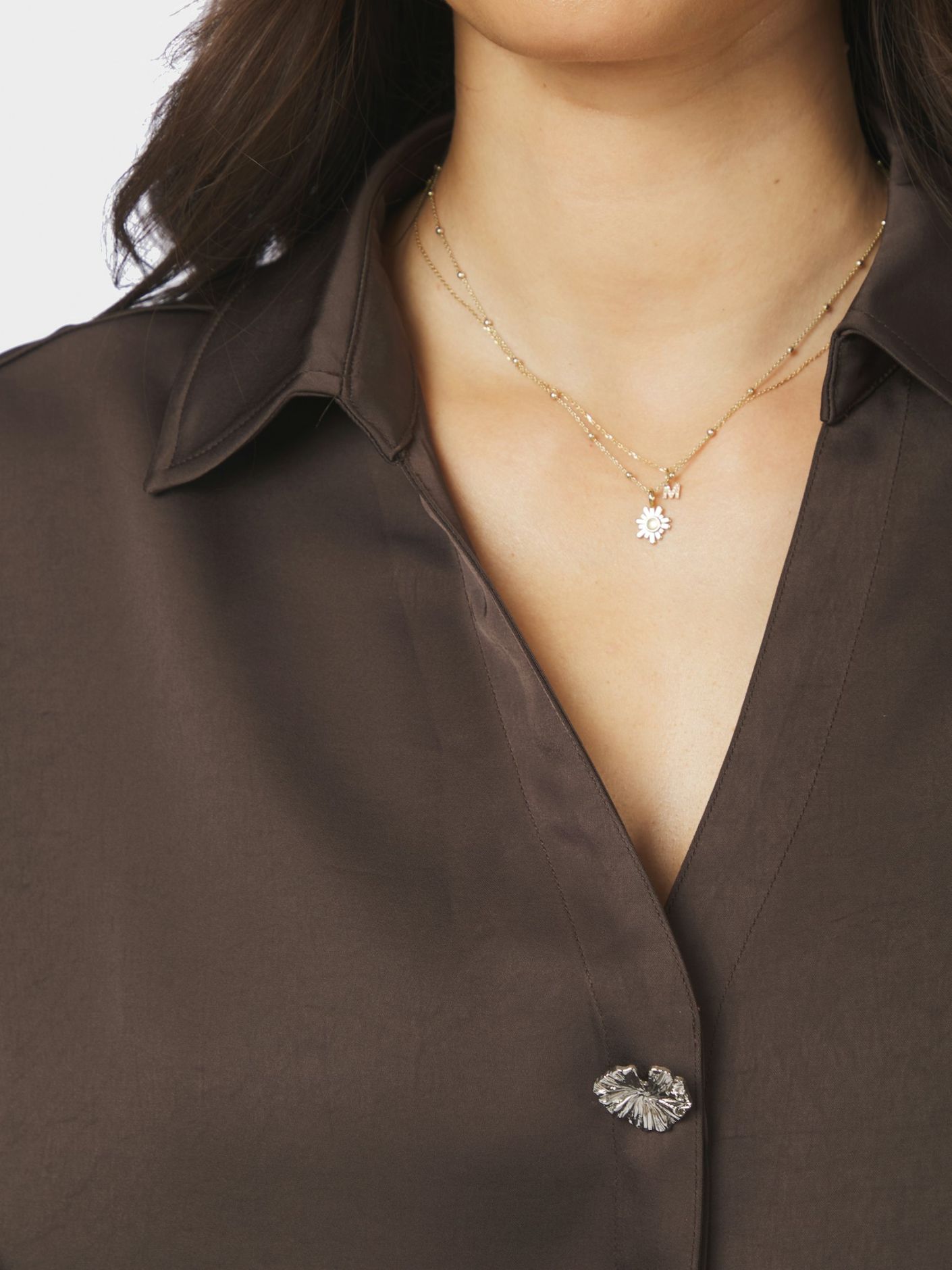 Neo Noir Carm Heavy Sateen Shirt - Dark Brown - Bild 4