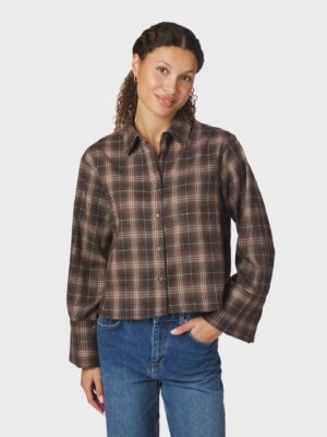 Alternative view of Neo Noir Jaylin Flannel Check Shirt - Dark Taupe