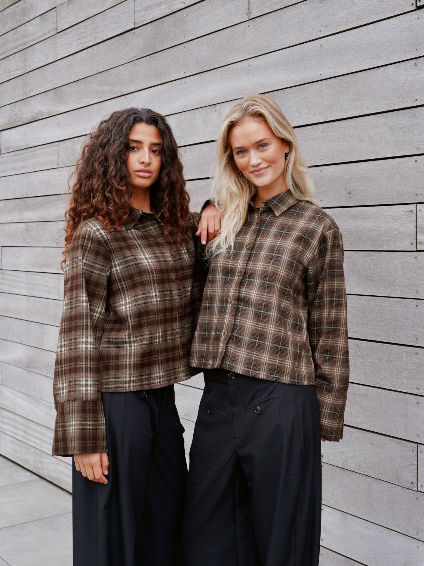 Neo Noir Jaylin Flannel Check Shirt - Dark Taupe - Bild 5