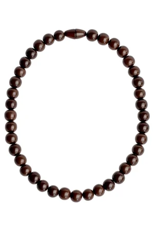 Muli Collection Cocoa Beaded Necklace - Brown