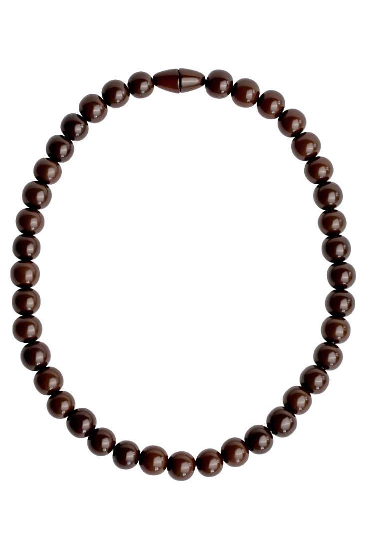 Muli Collection Cocoa Beaded Necklace - Brown