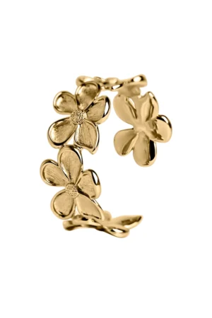 Muli Collection Maxi Flower Bangle - Gold