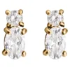 Muli Collection Oval Cut Duo Stud - Gold