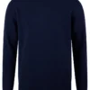 Stenströms Pullover Knitted Crew Neck Carded Merino Wool - Navy