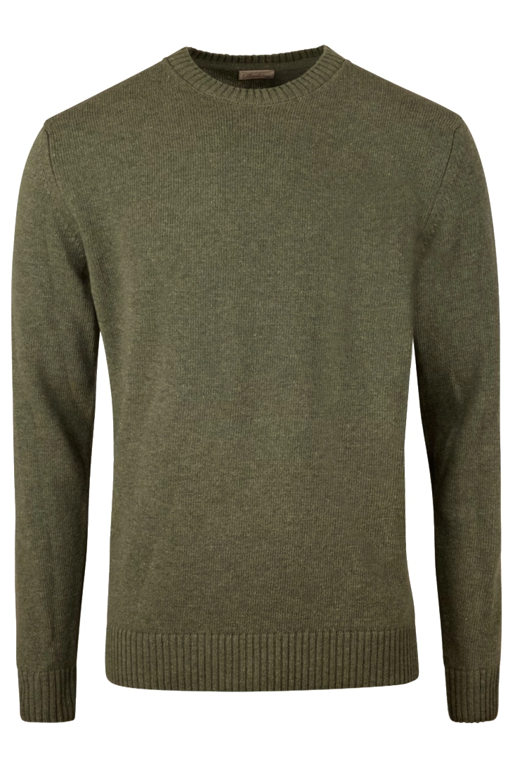 Stenströms Pullover Knitted Crew Neck Carded Merino Wool – Green