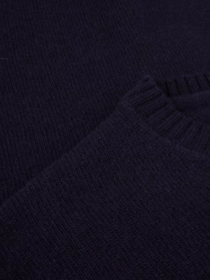 Stenströms Pullover Knitted Crew Neck Carded Merino Wool - Navy - Bild 3