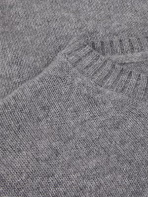Alternative view of Stenströms Pullover Knitted Crew Neck Carded Marino Wool - Grey