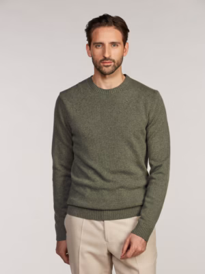 Alternative view of Stenströms Pullover Knitted Crew Neck Carded Merino Wool – Green