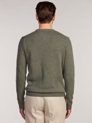 Stenströms Pullover Knitted Crew Neck Carded Merino Wool – Green - Bild 3