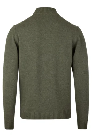 Stenströms Pullover Knitted Half Zip Carded Merino Wool - Green - Bild 4