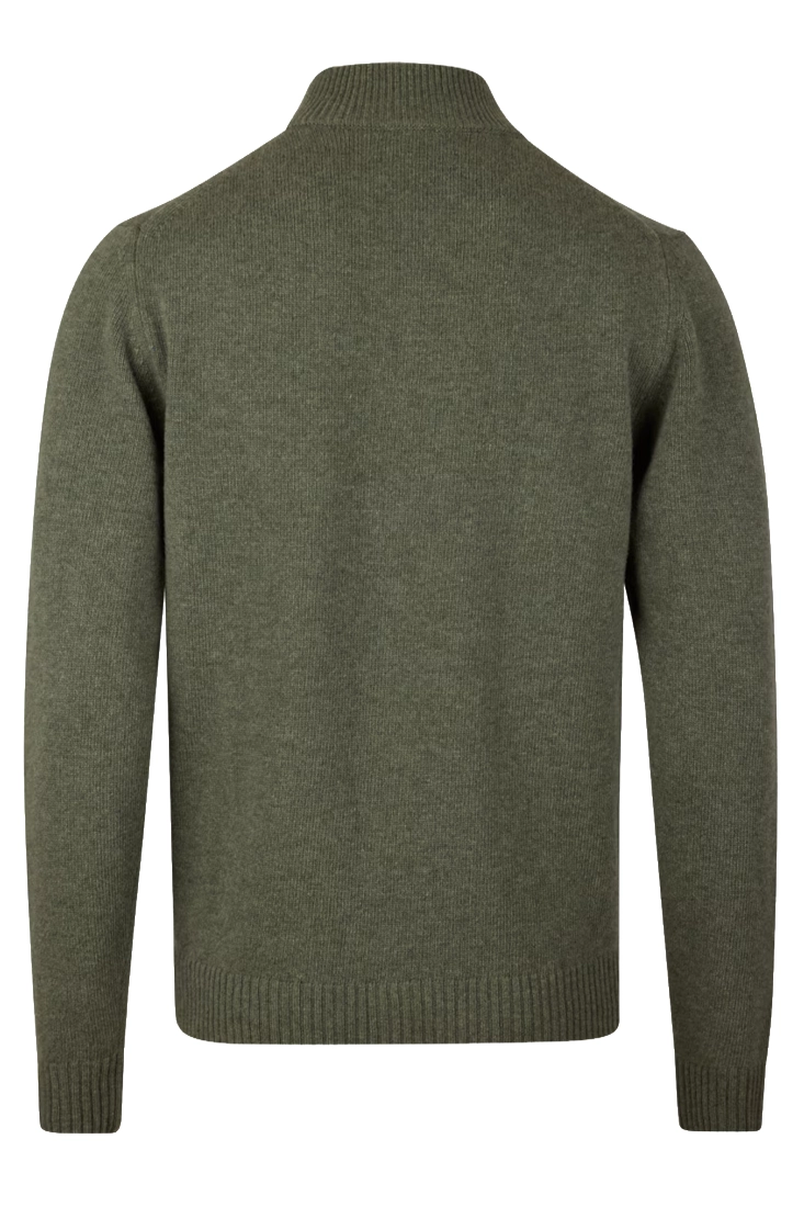 Stenströms Pullover Knitted Half Zip Carded Merino Wool - Green - Bild 4