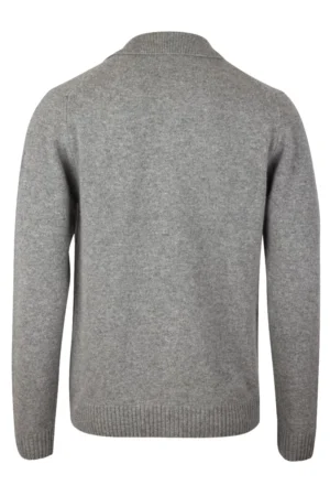 Stenströms Cardigan Knitted Polo Carded Merino Wool - Grey - Bild 4