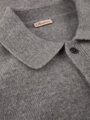 Stenströms Cardigan Knitted Polo Carded Merino Wool - Grey - Bild 3
