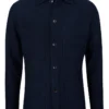 Stenströms Overshirt Knitted 4-pocket Felted Wool - Navy