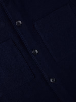 Stenströms Overshirt Knitted 4-pocket Felted Wool - Navy - Bild 3
