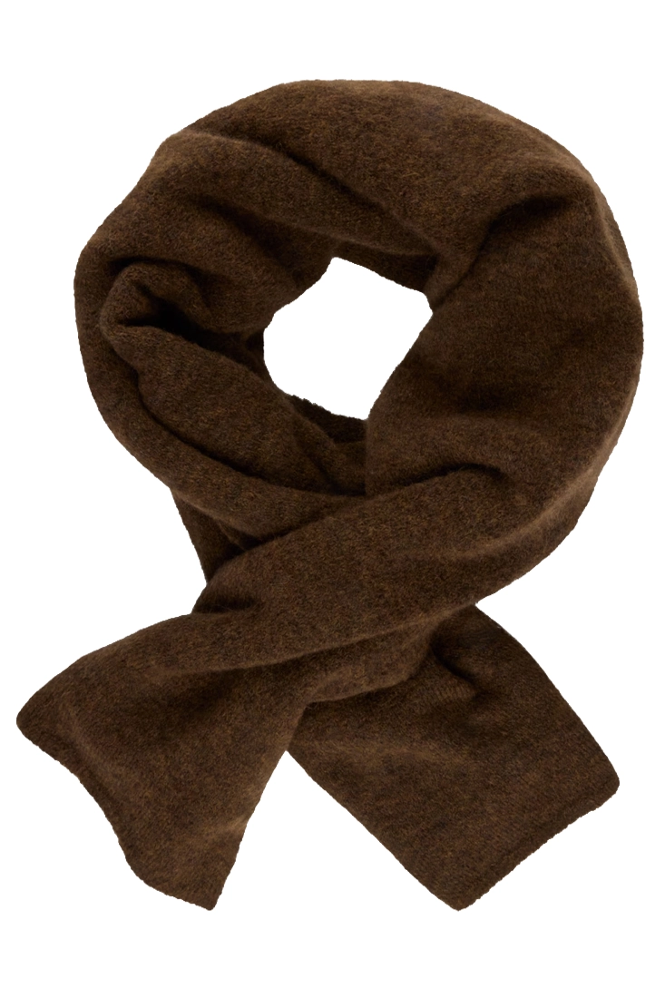 Stenströms Knit Scarfs Solid – Dark Brown