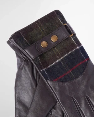 Alternative view of Barbour Dee Tartan Gloves - Dark Brown