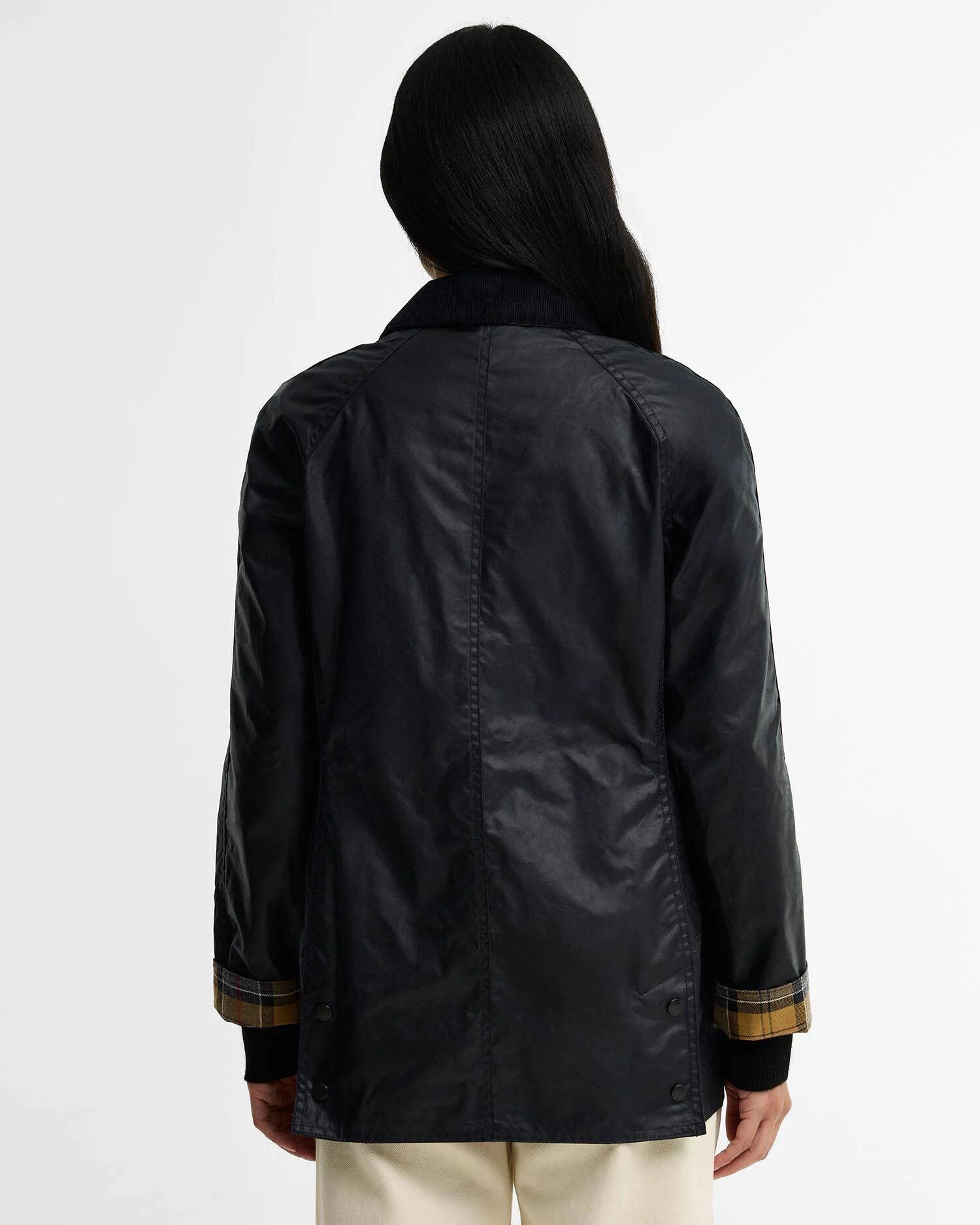 Barbour Beadnell Wax Jacket - Navy - Bild 7