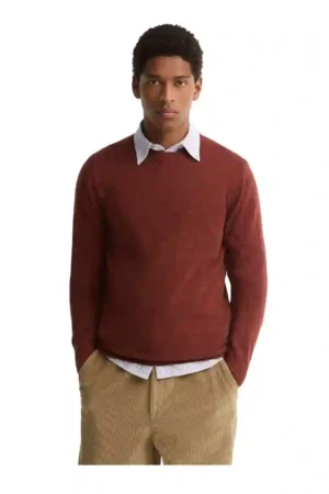 Barbour Essential Patch Crew-Neck Jumper - Russet