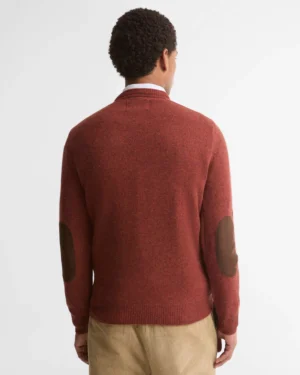 Alternative view of Barbour Essential Patch Crew-Neck Jumper - Russet