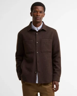 Alternative view of Barbour Marltown Tailored Wool-Blend Overshirt - Dark Oak