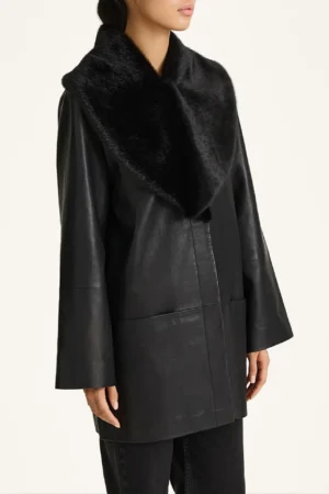 Alternative view of Stylein Tivona Faux Fur Collar - Black