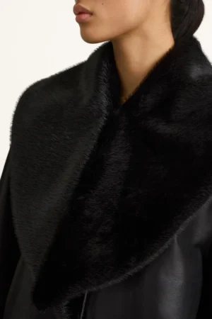 Stylein Tivona Faux Fur Collar - Black - Bild 3