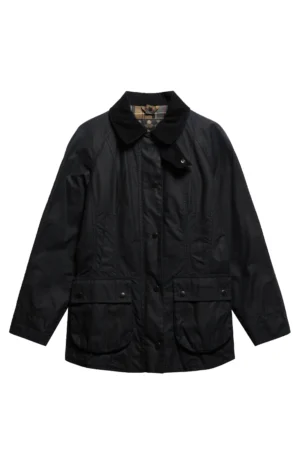 Barbour Beadnell Wax Jacket - Navy