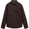 Barbour Marltown Tailored Wool-Blend Overshirt - Dark Oak