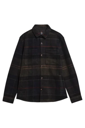 Barbour Woodlane Brushed Check Overshirt - Shadow Classic Tartan