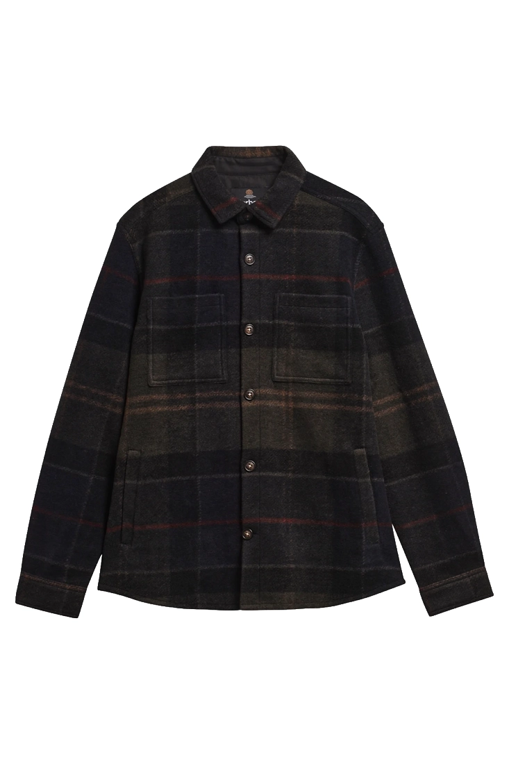 Barbour Woodlane Brushed Check Overshirt - Shadow Classic Tartan