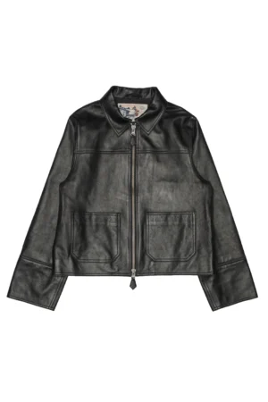 Nudie Jeans Anja Zip Jacket Leather - Black
