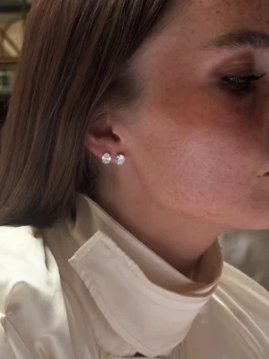 Alternative view of Muli Collection Large Oval Cut Stud - Silver