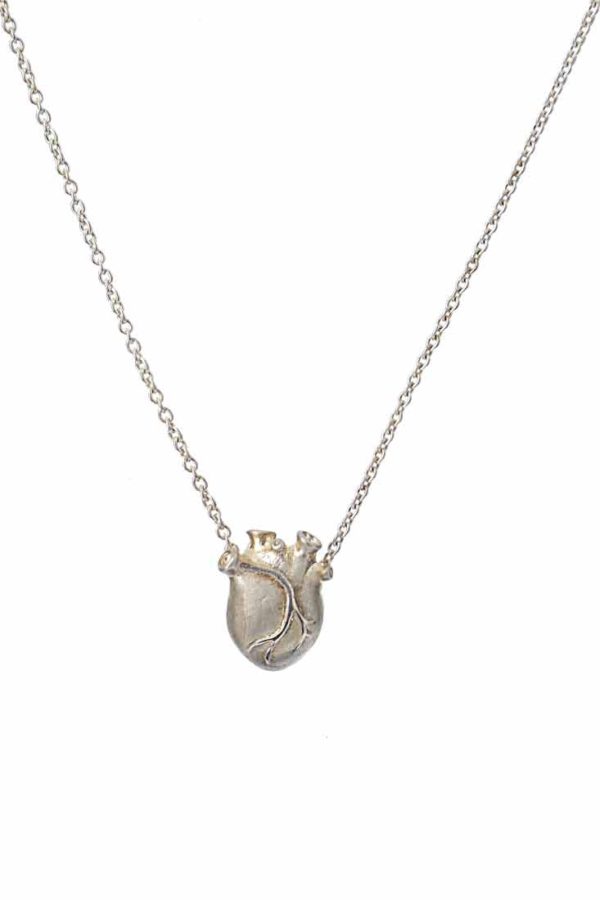 Bjørg Halsband Silver Anatomic Heart